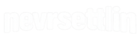 Nevrsettlin logo white color